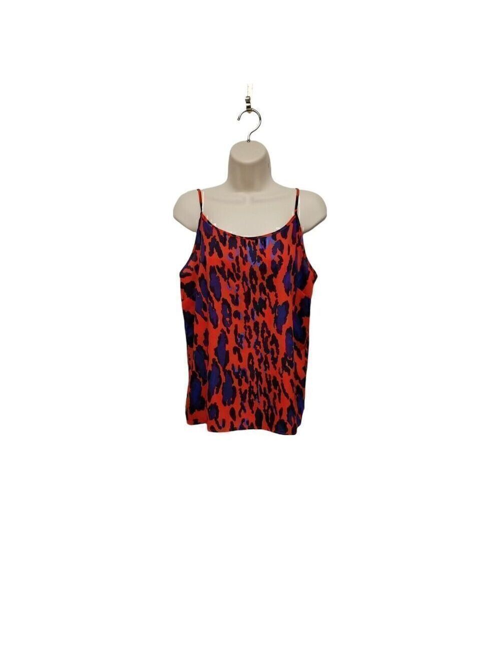The Limited Spaghetti Strap Blouse Size Large Multicolor Red/Blue